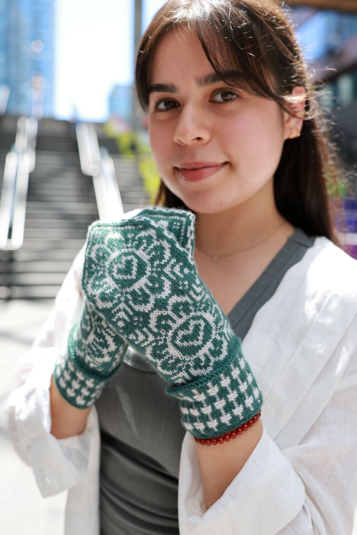 Love in My Roses Mittens